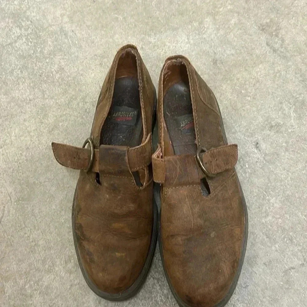 Vintage leather‎ mary janes  90s